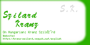 szilard kranz business card